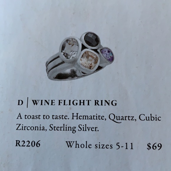 Silpada 4 Stone Ring R2206 Wine Flight. - Picture 8 of 14